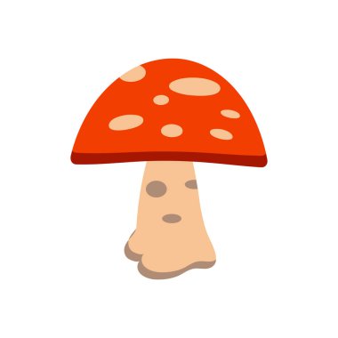 Mantar sonbahar simgesi Clipart tasarım şablonu izole edildi