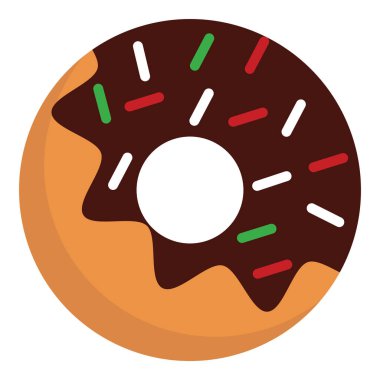 Donut simgesi Clipart tasarım resimleme şablonu