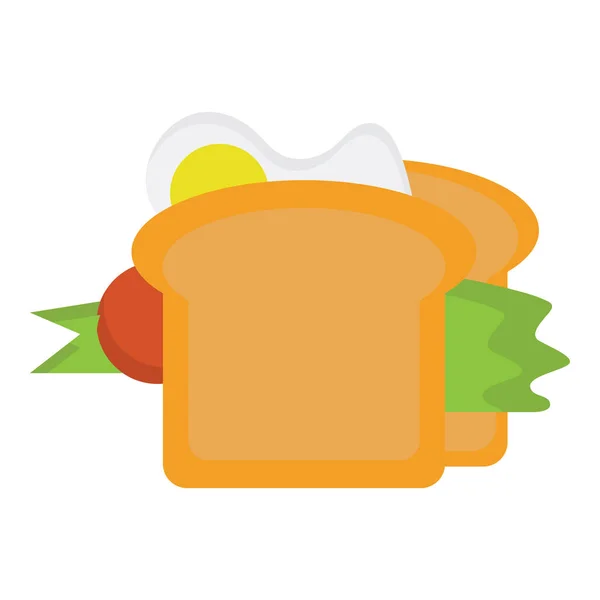 Templat Gambar Desain Ikon Sandwich - Stok Vektor