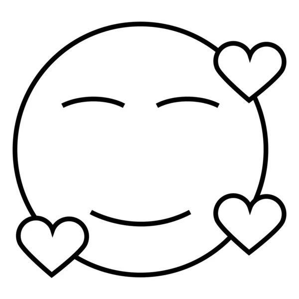Love Emoji图标设计模板说明隔离 — 图库矢量图片