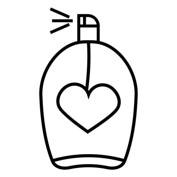 Corazón Icono Perfume Plantilla Diseño Ilustración Aislada — Archivo Imágenes Vectoriales
