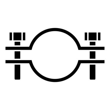 Pipet klemp tasarım şablonu izole illüstrasyonu