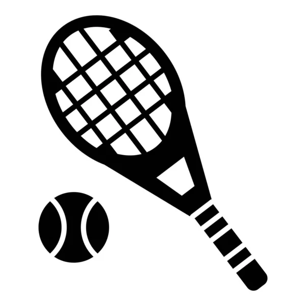 Tennis Racket Icon Design Template Isolated Illustration — Stock Vector