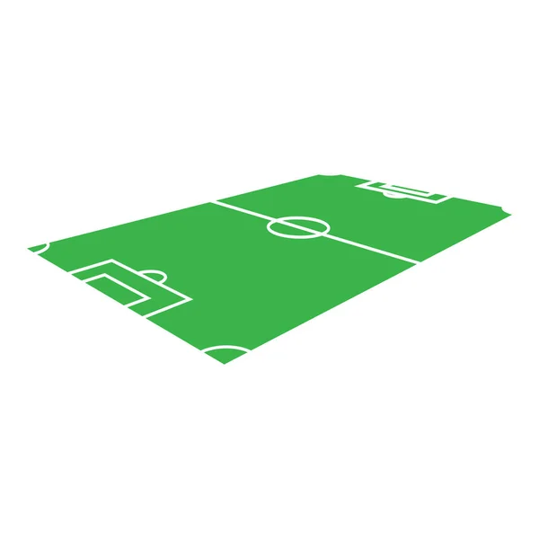 Modèle Conception Icône Terrain Football Illustration Isolée — Image vectorielle