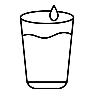 Su camı simgesi klip tasarım şablonu izole illüstrasyon