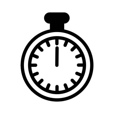 Stopwatch simge tasarım şablonu izole edilmiş illüstrasyon