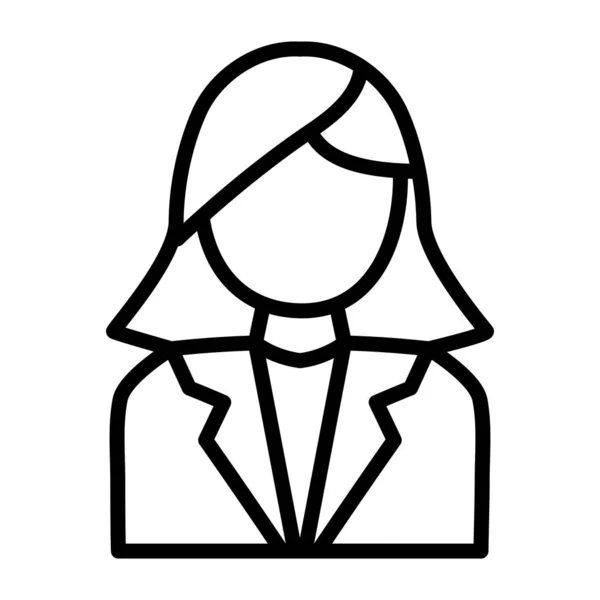 Mujer Icono Línea Diseño Plantilla Ilustración Aislado — Vector de stock