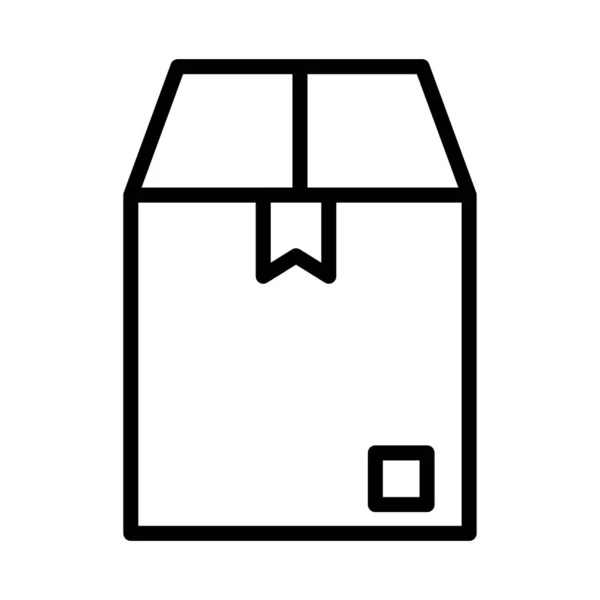 Box Symbol Linie Design Vorlage Illustration Isoliert — Stockvektor