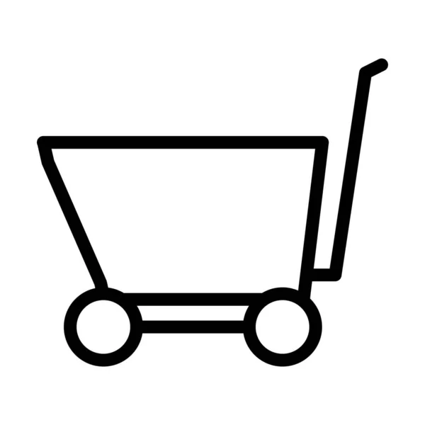 Shopping Cart Icon Line Design Template Isolated Illustration — Stock Vector