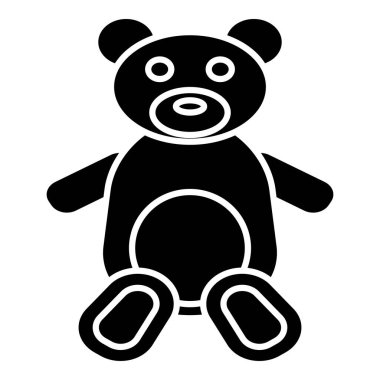 Ayı bebek simgesi tasarım şablonu izole edildi