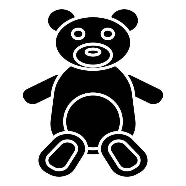Urso Boneca Ícone Design Modelo Ilustração Isolado — Vetor de Stock