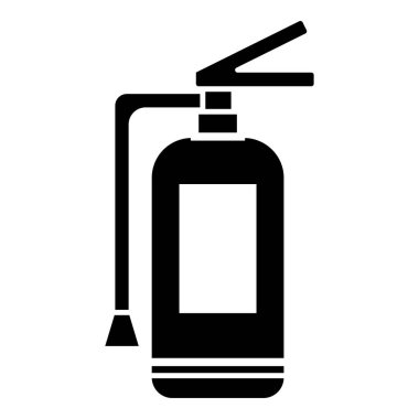 Fire extinguisher icon silhouette design template isolated