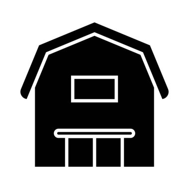 Barn siluet simgesi Clipart tasarım çizimi izole