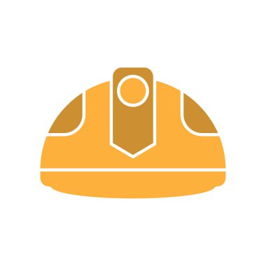 Construction helmet icon clipart design template isolated