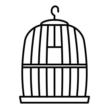Bird cage icon silhouette design illustration isolated
