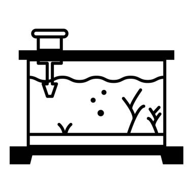 Aquarium icon silhouette design illustration isolated