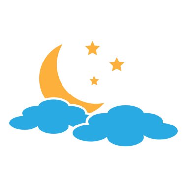 Moonlight icon clipart design template illustration isolated