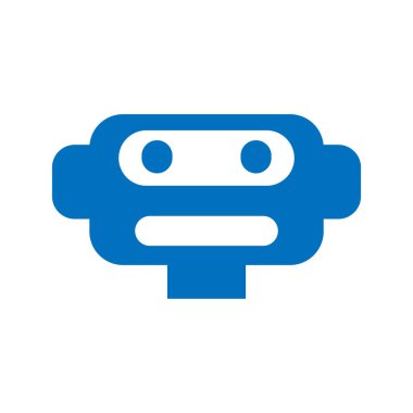 Robot baş simge tasarımı vektör izole çizimi