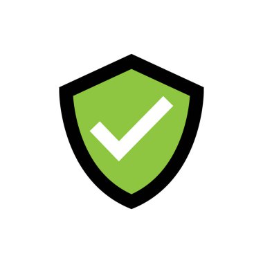 Shield protection security icon design template vector isolated