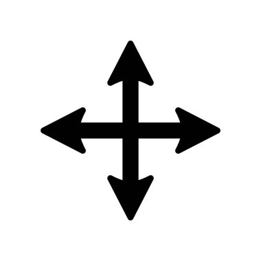 Four arrow icon design template vector isolated illustration