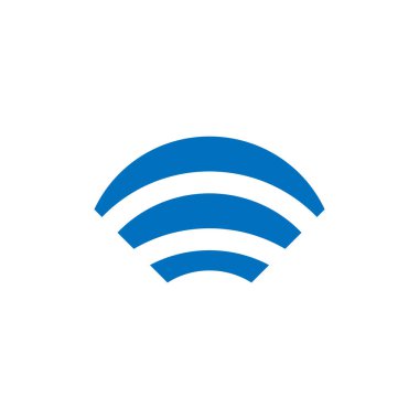 Kablosuz simge tasarım şablonu izole edilmiş Clipart