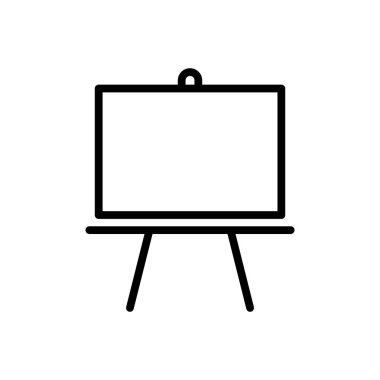 Beyaz tahta ayakta simge tasarım şablonu izole edildi