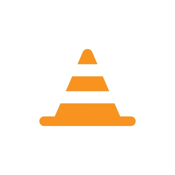 Traffic Cone Icon Design Silhouette Template Isolated Illustration — Stock Vector