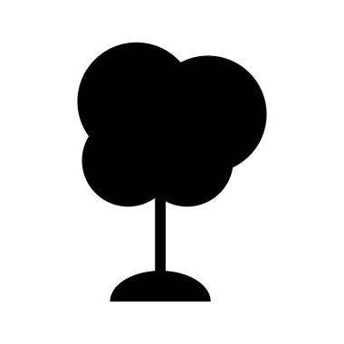 Ağaç simgesi silueti şablonu izole illüstrasyon