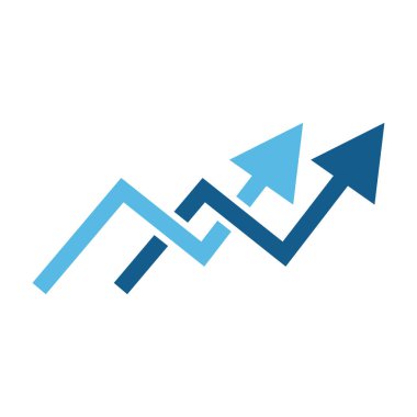 İş istatistikleri ikonu şablonu izole resimleme