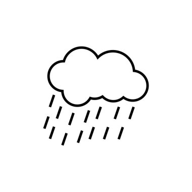 Yağmur simgesi tasarım şablonu vektörü izole edildi