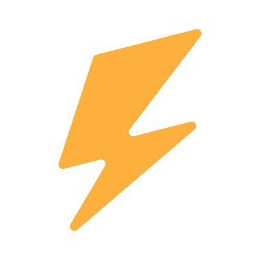 Gök gürültüsü simgesi tasarımı çizimi izole edildi