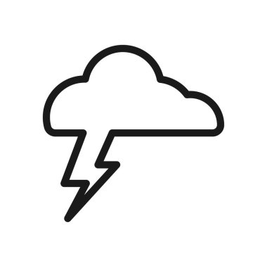 Gök Gürültüsü Bulutu tasarım çizimi çizimi izole edildi