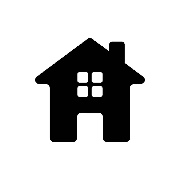 Будинок Нерухомості Значок Силует Дизайн Шаблон Вектор — стоковий вектор