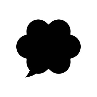 Kabarcık sohbet simgesi tasarım şablonu izole edildi