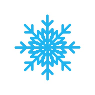 Kar Tanesi simgesi tasarım şablonu izole resimleme