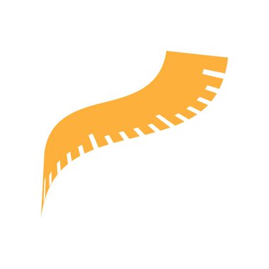 Ölçüm mezurası simgesi tasarımı vektör izole çizimi