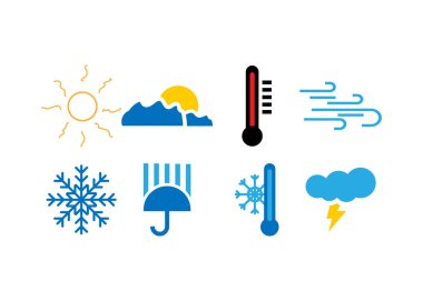 Hava ikonu tasarım şablonu izole edilmiş vektör illüstrasyonu