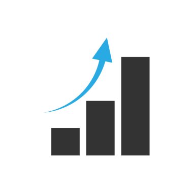 İstatistik simgesi tasarım şablonu izole edilmiş illüstrasyon