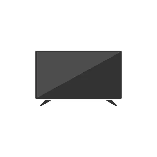 テレビのアイコンシルエットデザインテンプレートを隔離 — ストックベクタ