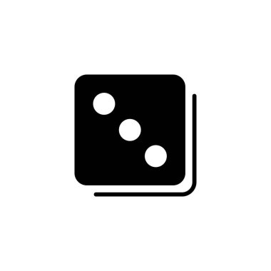 Zar 3 simgesi siluet tasarım şablonu izole edildi