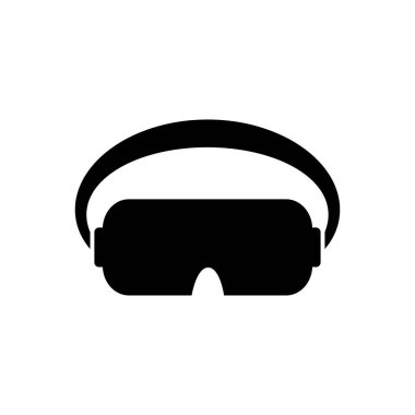 Vr simgesi siluet tasarım şablonu izole edildi