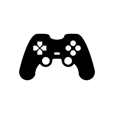 Joystick simgesi siluet tasarım şablonu izole edildi