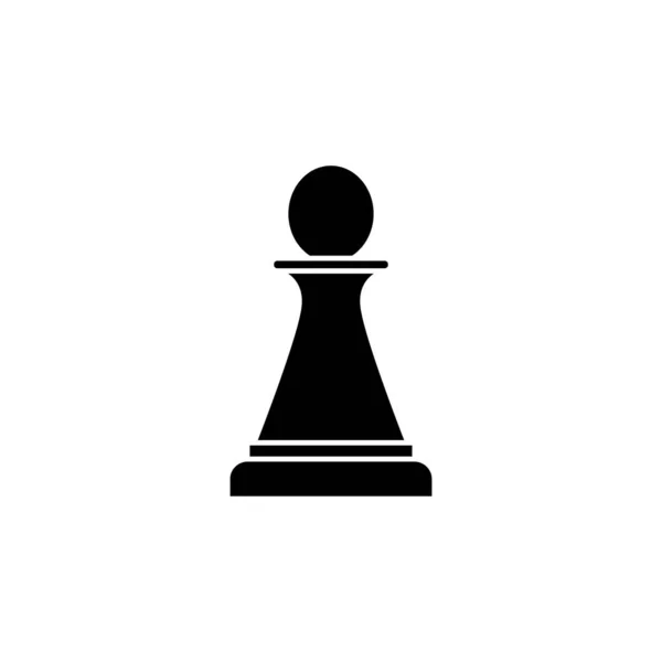 Πιόνι Σκακιού Εικονίδιο Σιλουέτα Πρότυπο Σχεδιασμού Απομονωμένο — Διανυσματικό Αρχείο