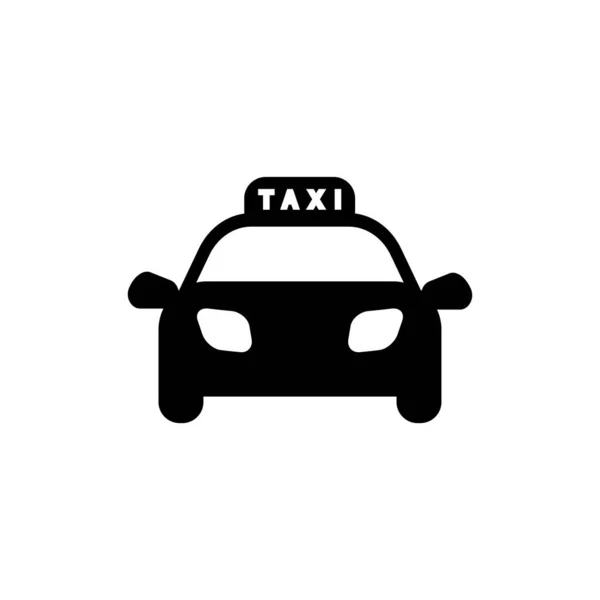 Silueta Ikony Taxi Design Šablona Izolované — Stockový vektor