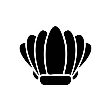 Kabuk simgesi silueti tasarım şablonu izole illüstrasyon