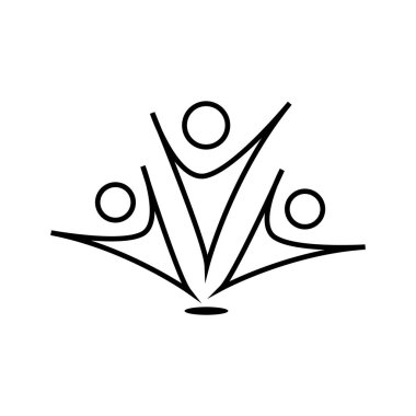 Topluluk simgesi siluet tasarım şablonu izole edildi