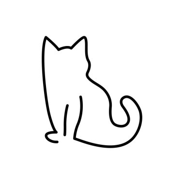 Kedi simgesi tasarım şablonu izole edilmiş illüstrasyon