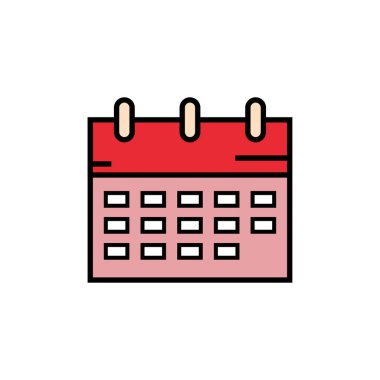 Takvim simgesi tasarım şablonu izole edildi