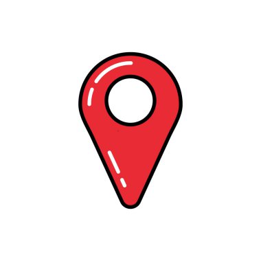 Pin haritası tasarım şablonu izole illüstrasyonu