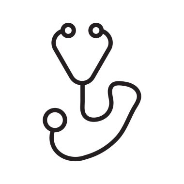 Stetoskop simgesi tasarım şablonu izole edildi